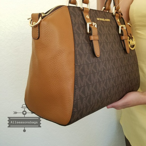 NWT Michael Kors Large Ciara satchel brown bag - Picture 2 of 7